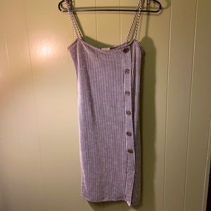 Caution to the Wind vertical striped bodycon dress